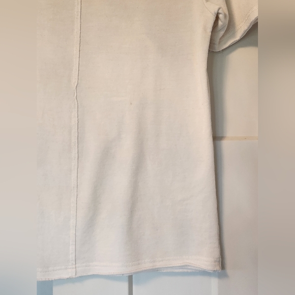 Rag & Bone White Top sz S Shirt Short Sleeve Round Neck Sweater Shirt Knit - Picture 4 of 7